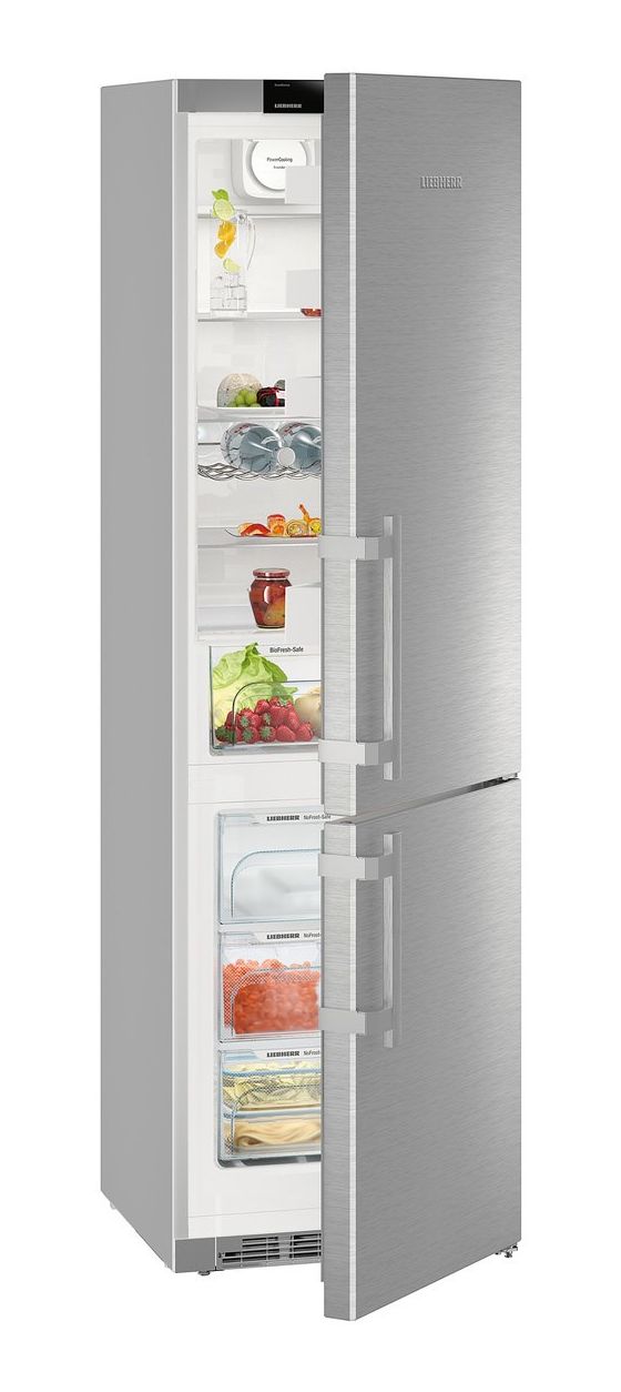 CNef4835-21 Comfort 262 l / 104 l Kühl-Gefrierkombi freistehend NoFrost 203 kWh Jahr  (Silber) 