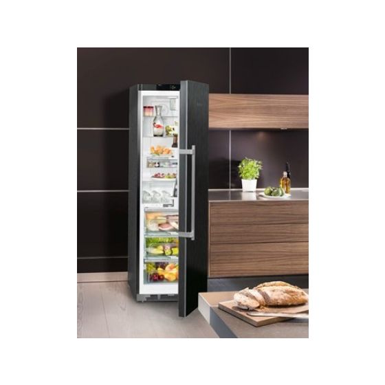 KBbs4370-21 Premium BioFresh 372 l Kühlschrank freistehend EEK: C 106,58 kWh Jahr  (Schwarz, Edelstahl) 