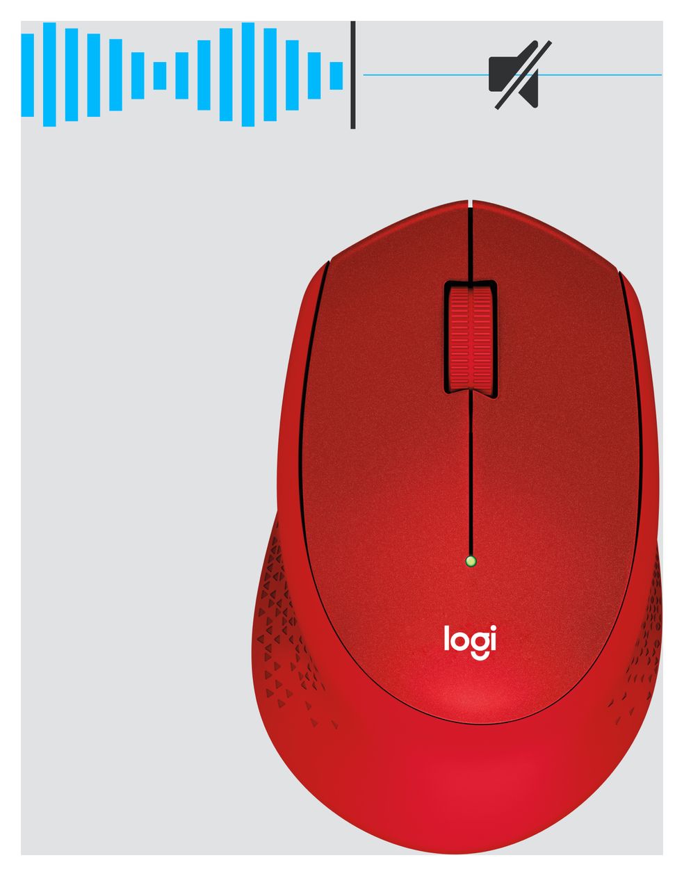 M330 Silent Plus 1000 DPI Büro Maus Mechanisch  (Rot) 