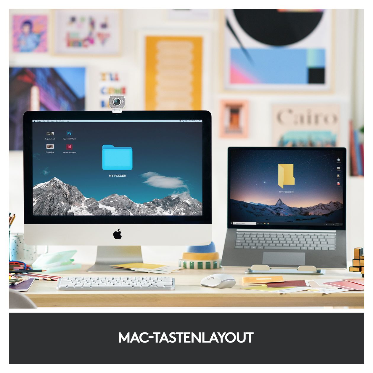 MX Keys Mini for Mac LED Büro Tastatur Bluetooth  (Grau) 