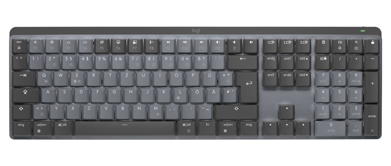 MX Mechanical LED Büro Tastatur RF Wireless + Bluetooth 2.4 GHz  (Graphit) 