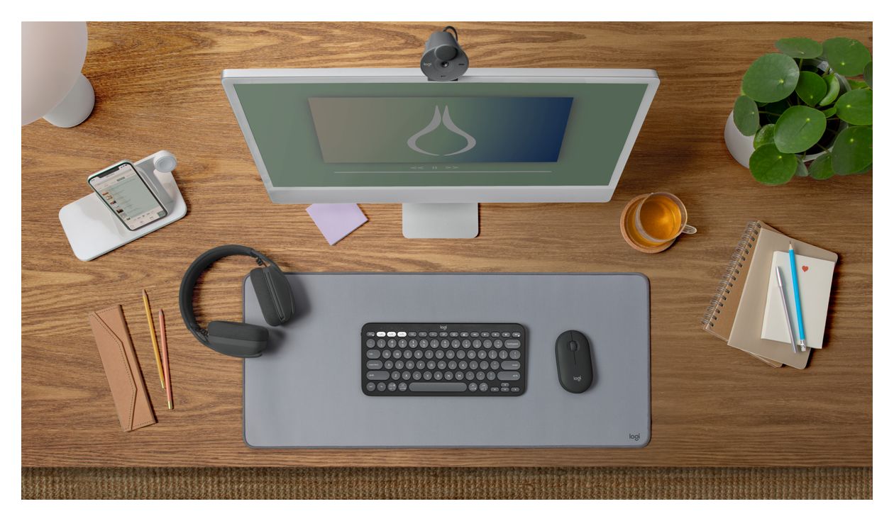 Pebble 2 Combo Universal Tastatur RF Wireless + Bluetooth  (Graphit) 