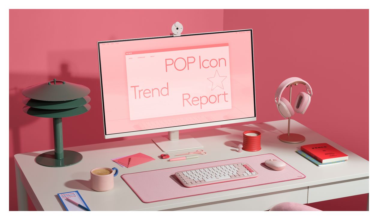 POP Icon Combo Universal Tastatur Bluetooth  (Rose) 