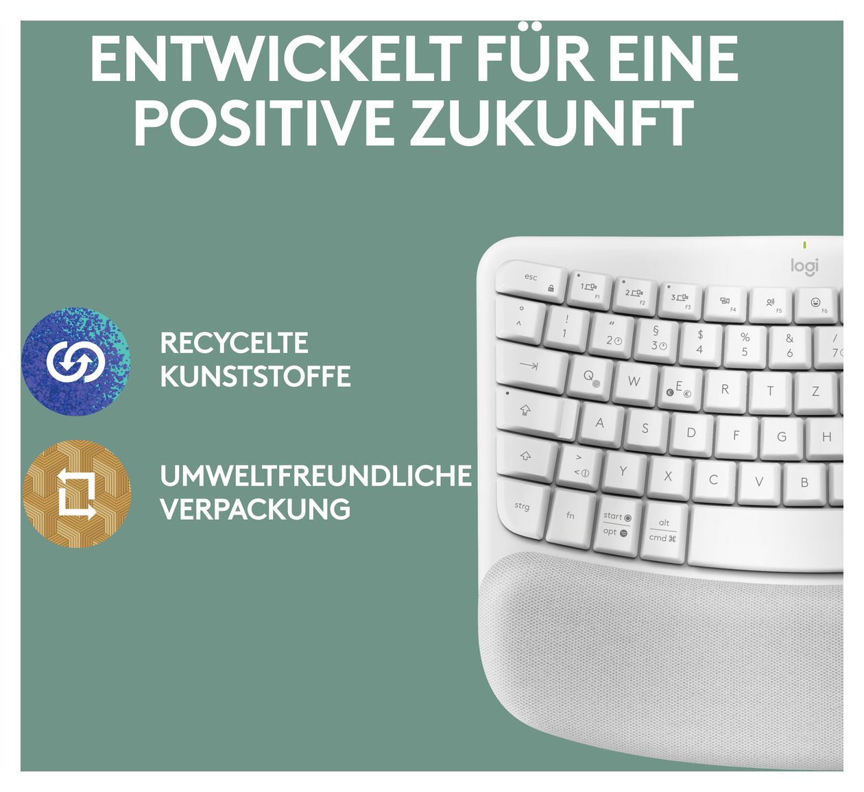 Wave Keys for Mac Heimbüro Tastatur Bluetooth  (Weiß) 