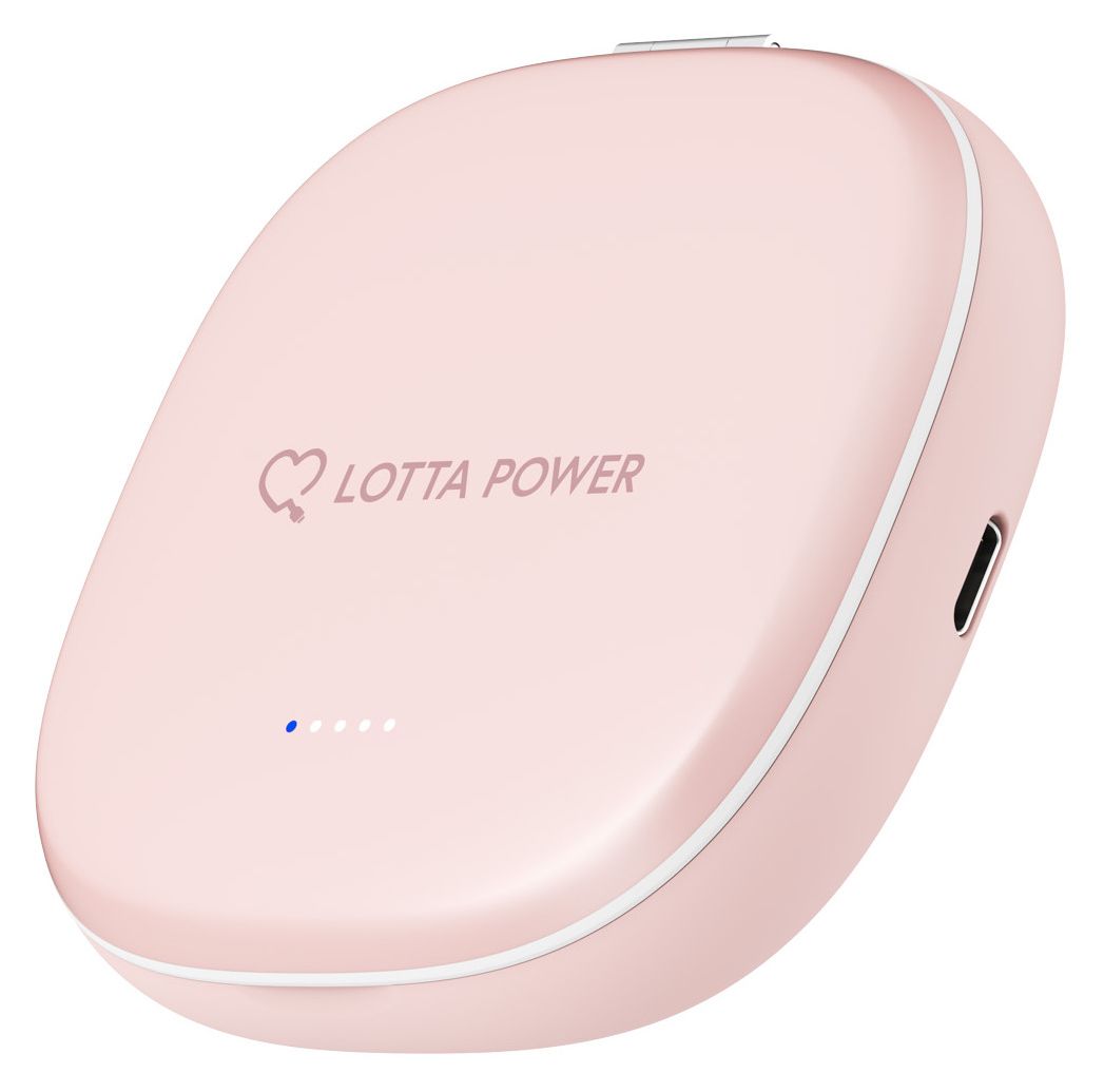 Schminkspiegel mit 4000 mAh Powerbank USB Typ-C Kabelloses Laden  (Rose) 