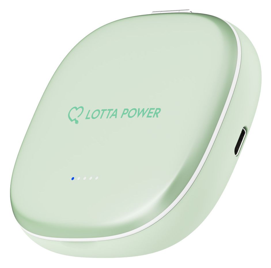 Schminkspiegel mit 4000 mAh Powerbank USB Typ-C Kabelloses Laden  (Mint) 