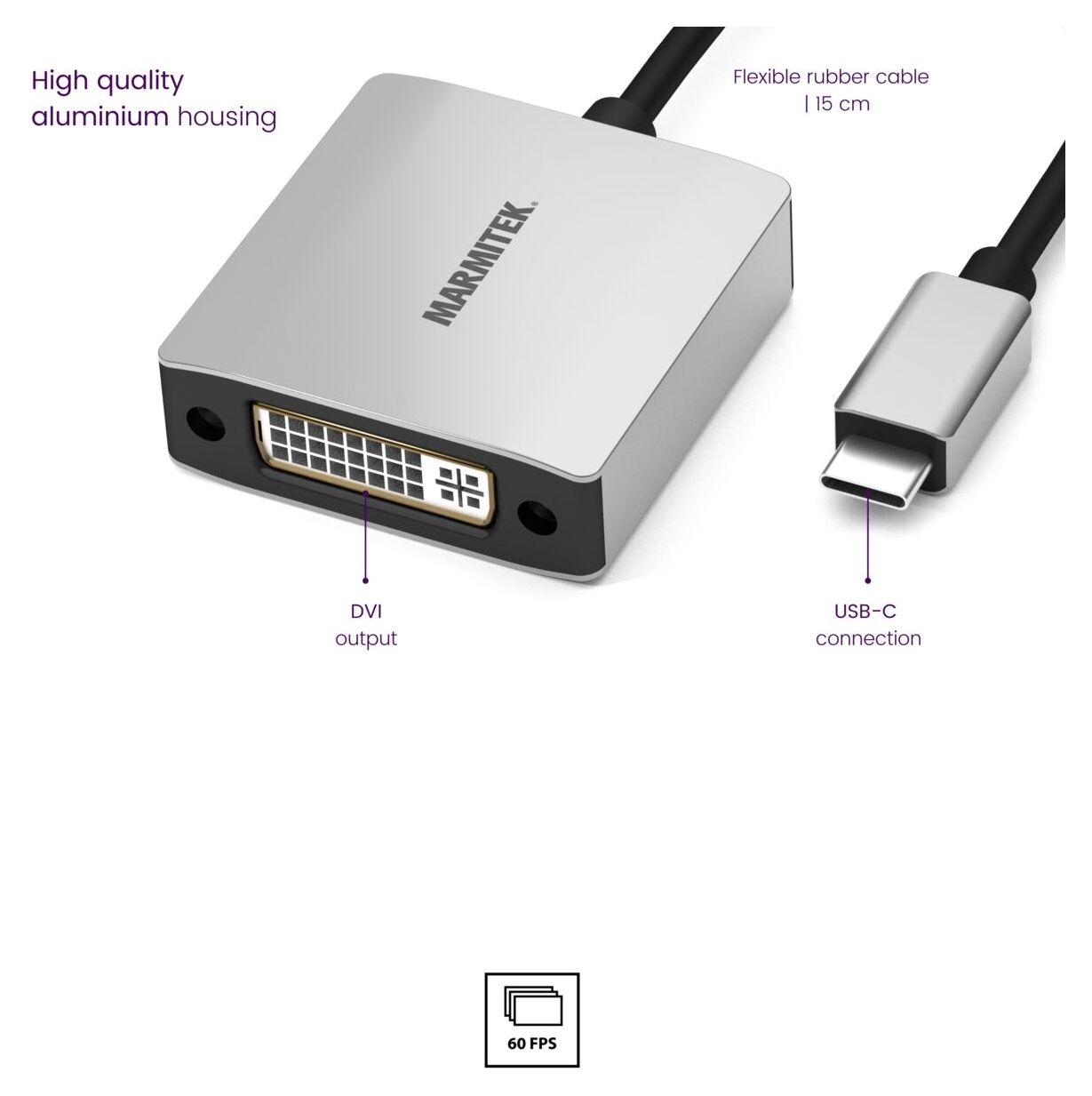 Connect USB C auf DVI - USB-C auf DVI Adapter 