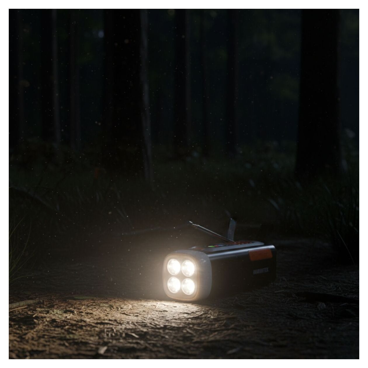 RESQ200 Kurbelradio Bluetooth DAB, DAB+, FM Radio Tragbar IPX3  (Schwarz) 