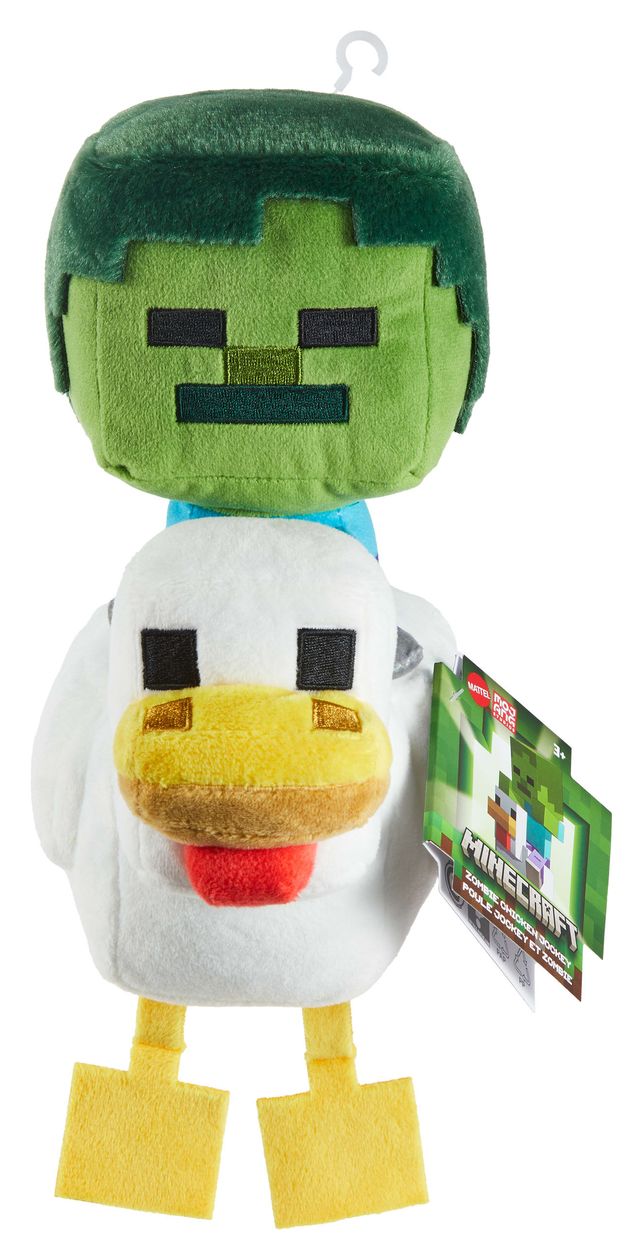 Minecraft Hühnerjockey-Zombie Spielzeug, ca. 20 cm große weiche Figur, vom Videospiel inspirierter Charakter 