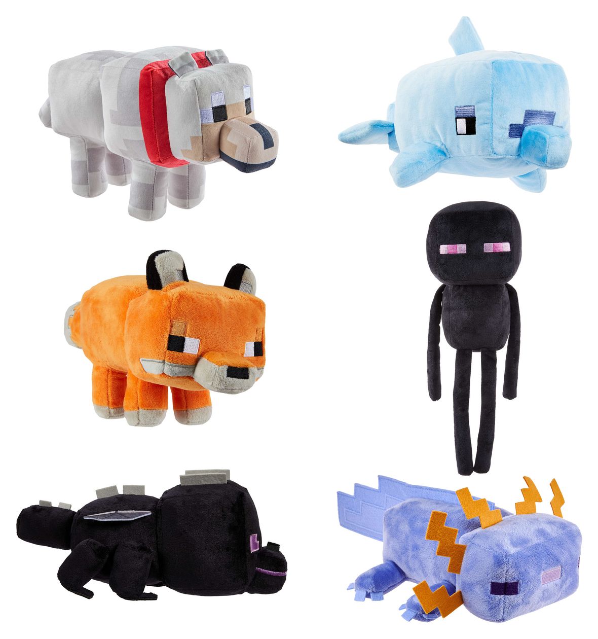 Minecraft weiches Spielzeug blaues Axolotl, ca. 20 cm große weiche Sammelfigur, vom Videospiel inspirierter Charakter 