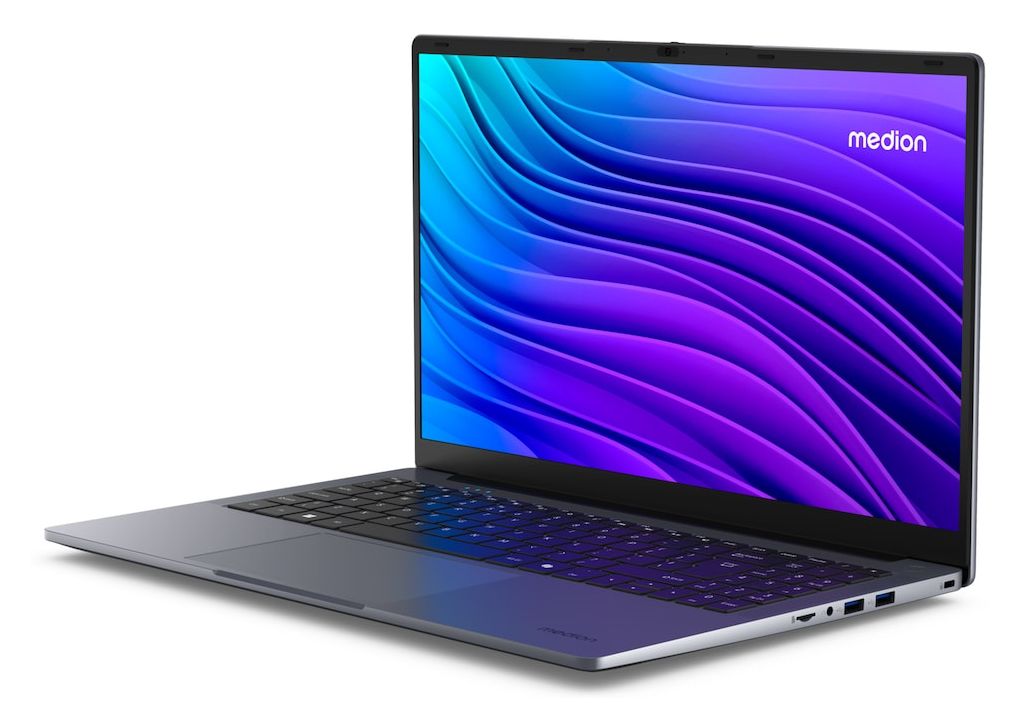 E15223 MD62644 Full HD Notebook 39,6 cm (15.6 Zoll) 1920 x 1080 Pixel 4 GB Ram 128 GB SSD Windows 11 Home in S mode Intel® N max. 3,4 GHz intern  (Grau) 