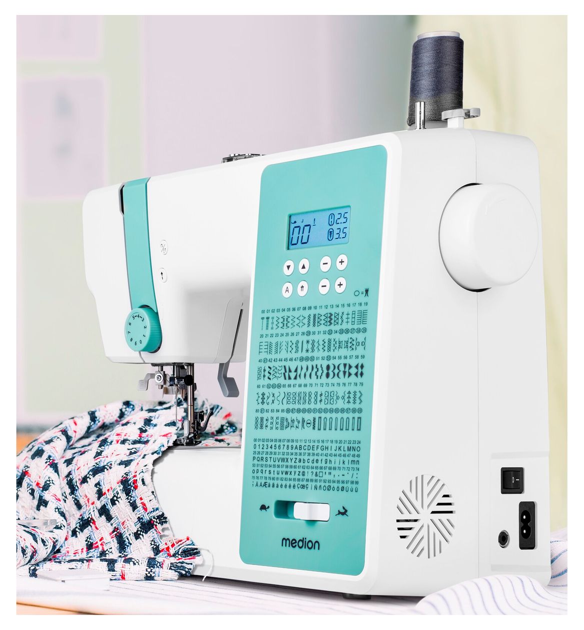 LIFE® Digitale Nähmaschine SD36 (MD11881) einstellbare Stichlänge und Stichbreite, 270 Stichmuster, Integriertes Zubehörfach, 36 Watt Motorleistung 