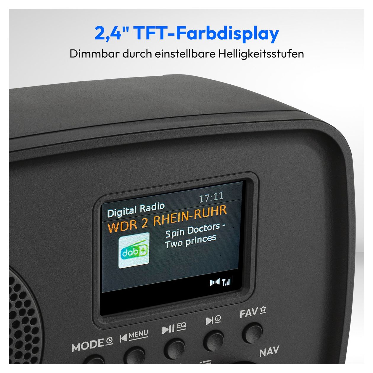 Life DRE-1 Bluetooth DAB+, UKW, FM Radio Persönlich Wasserfest IPX1  (Schwarz) 