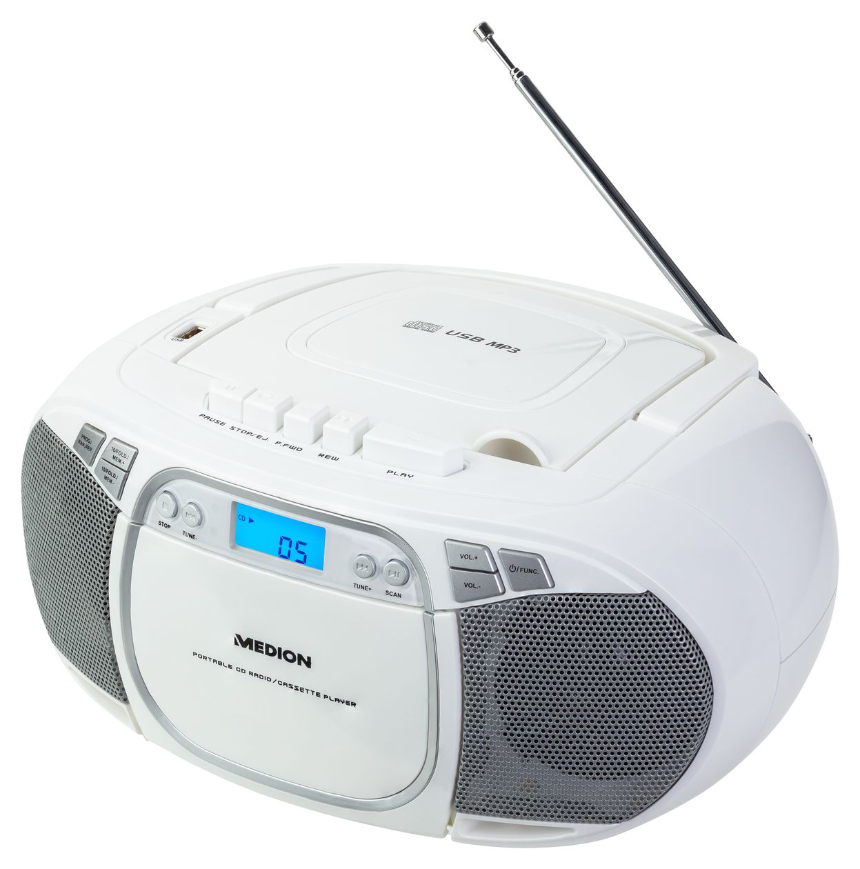 Life E66476 AM, FM Radio Tragbar  (Weiß) 