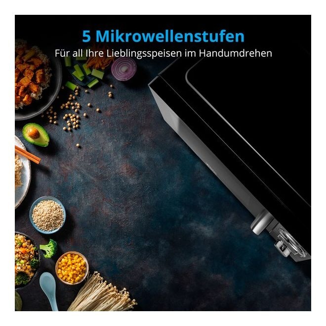 MD11493 Freistehende Mikrowelle 900 W Größe: mittel 5 Stufen Grill  (Schwarz) 