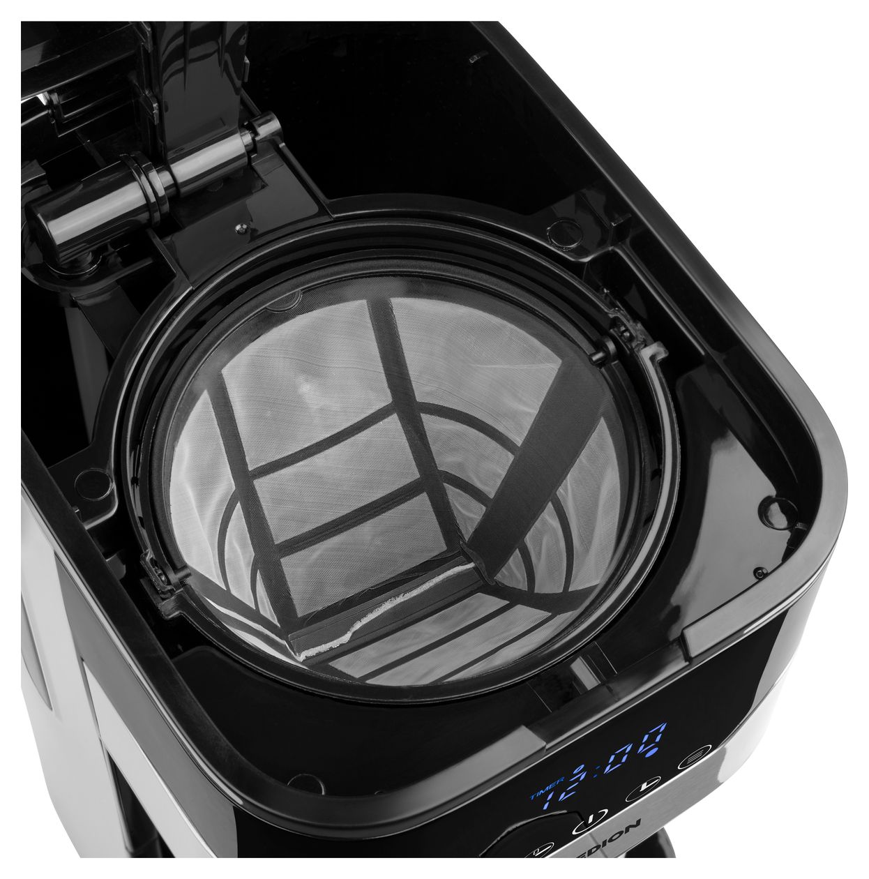 MD18458 10 Tassen Thermo Filterkaffeemaschine 1,2 l  (Schwarz, Edelstahl) 