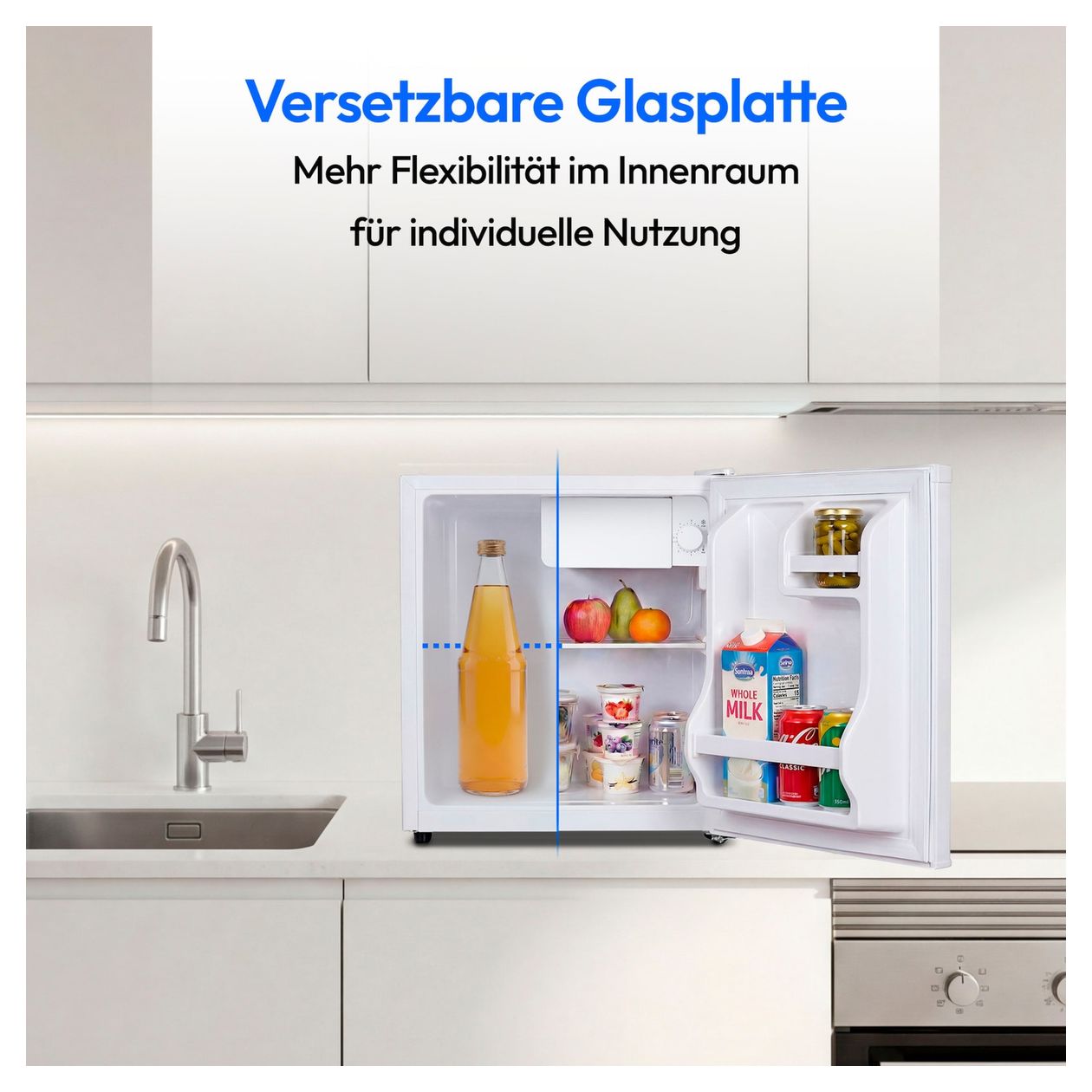 MD370001 42 l / 37 l Tischkühlschrank EEK: E 80 kWh Jahr  (Weiß) 