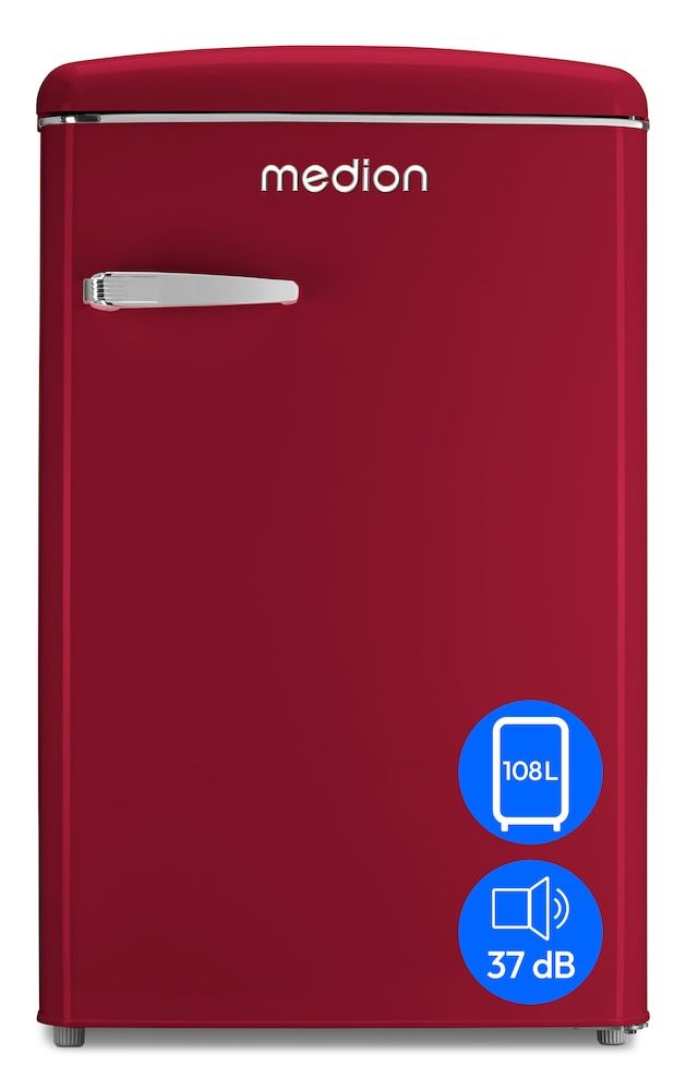 MD37790 108 l / 95 l Kühlschrank freistehend EEK: D 110 kWh Jahr  (Rot) 