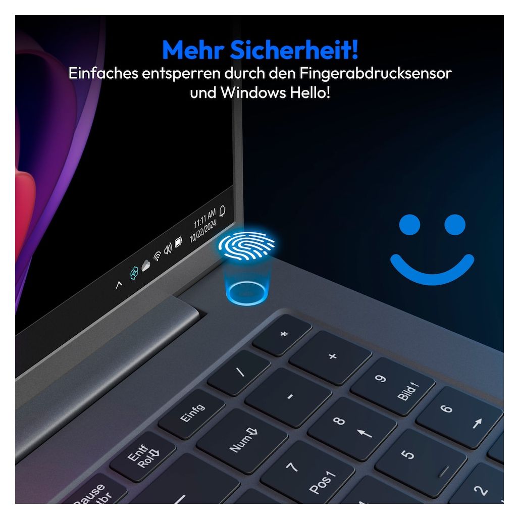 SPRCHRGD 16 S1 2K Ultra HD Notebook 40,6 cm (16 Zoll) 2880 x 1800 Pixel 32 GB Ram 512 GB SSD Windows 11 Home Intel Core Ultra 5 intern  (Grau) 