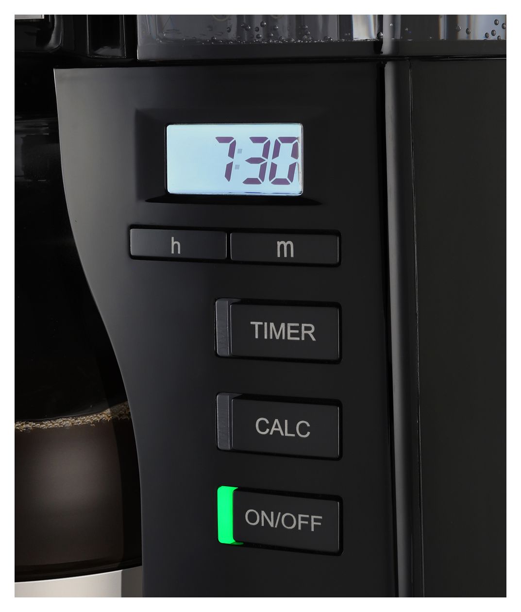 1025-08 Look V Timer 15 Tassen Filterkaffeemaschine  (Schwarz, Silber) 