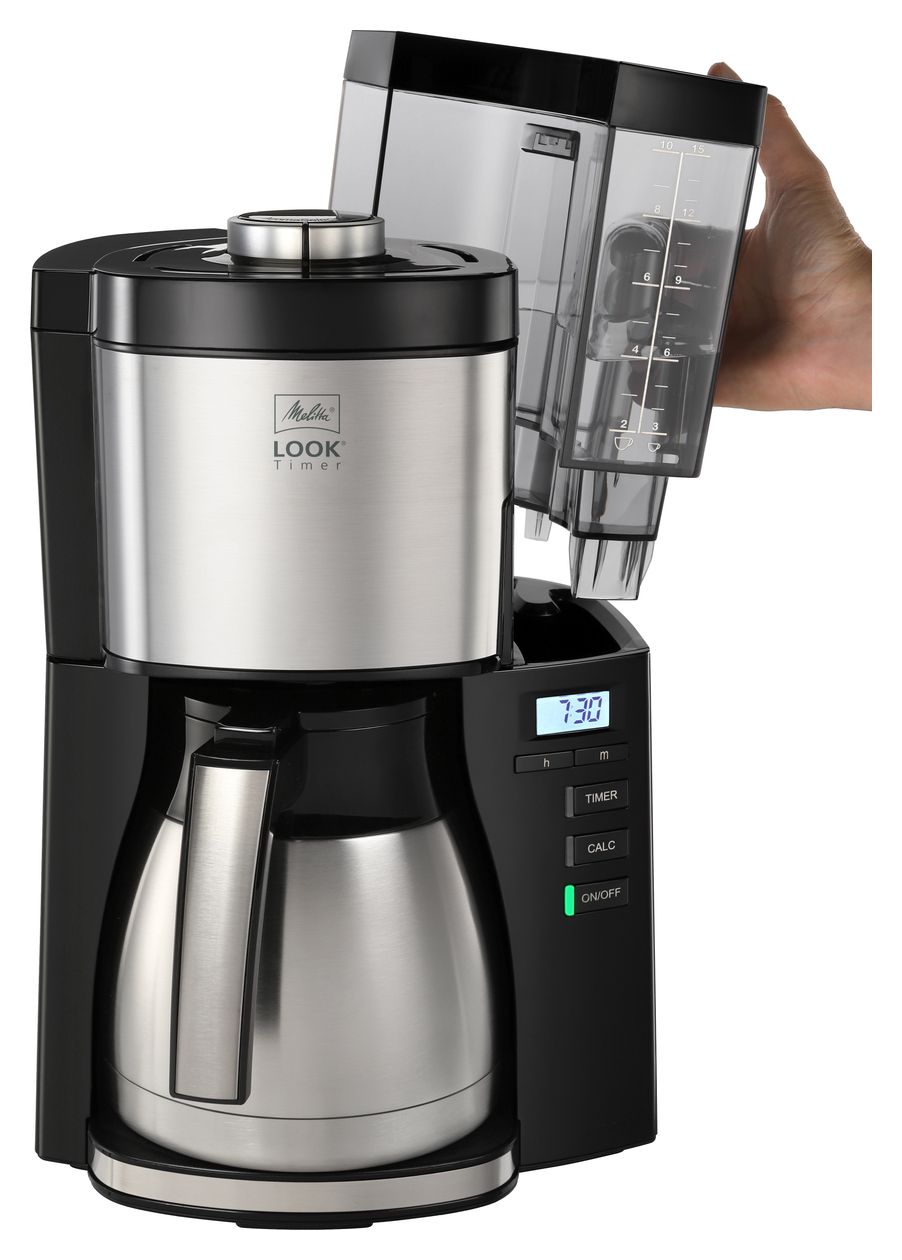 1025-18 Look Therm Perfection 10 Tassen Thermo Filterkaffeemaschine 1,3 l  (Schwarz, Silber) 