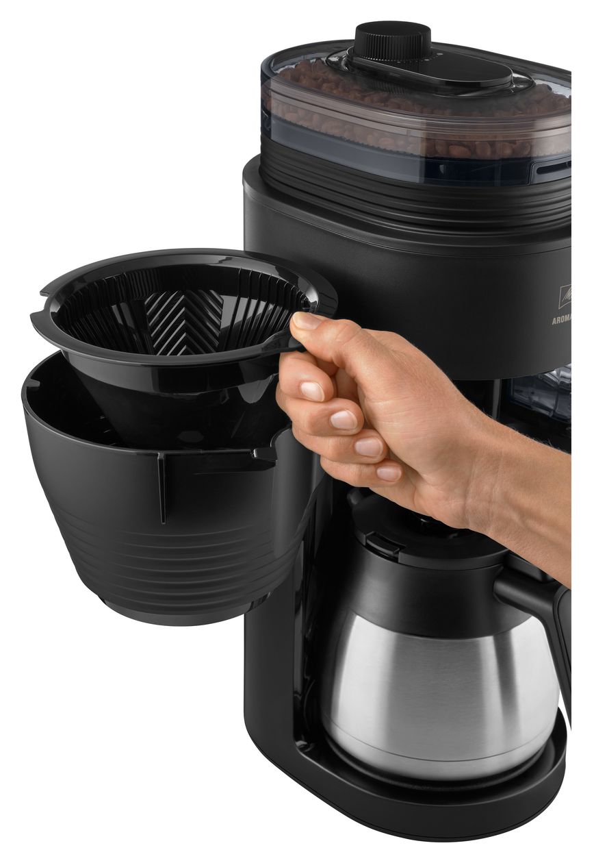 Aromafresh Therm Pro 8 Tassen Thermo Filterkaffeemaschine 1,2 l  (Schwarz) 
