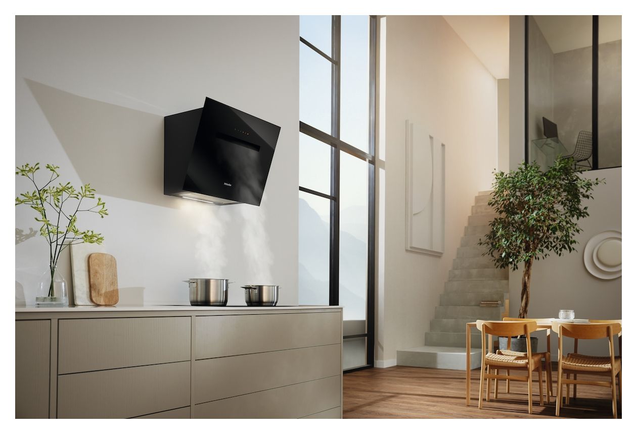 DAH1650 Active Abluft/Umluft Dunstabzugshaube/Esse Wand 60 cm (Schwarz) 