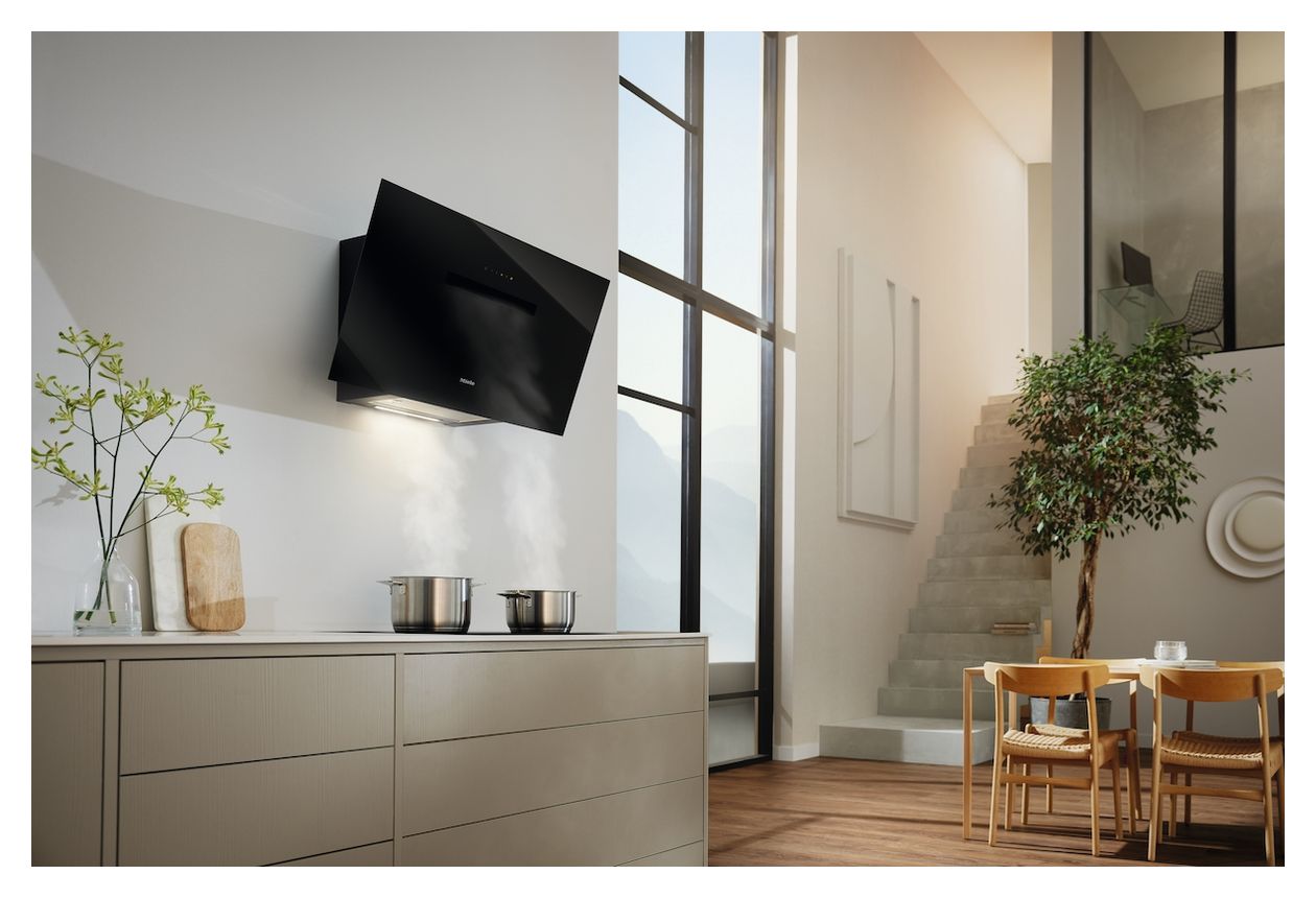 DAH1950 Active Abluft/Umluft Dunstabzugshaube/Esse Wand 90 cm (Schwarz) 