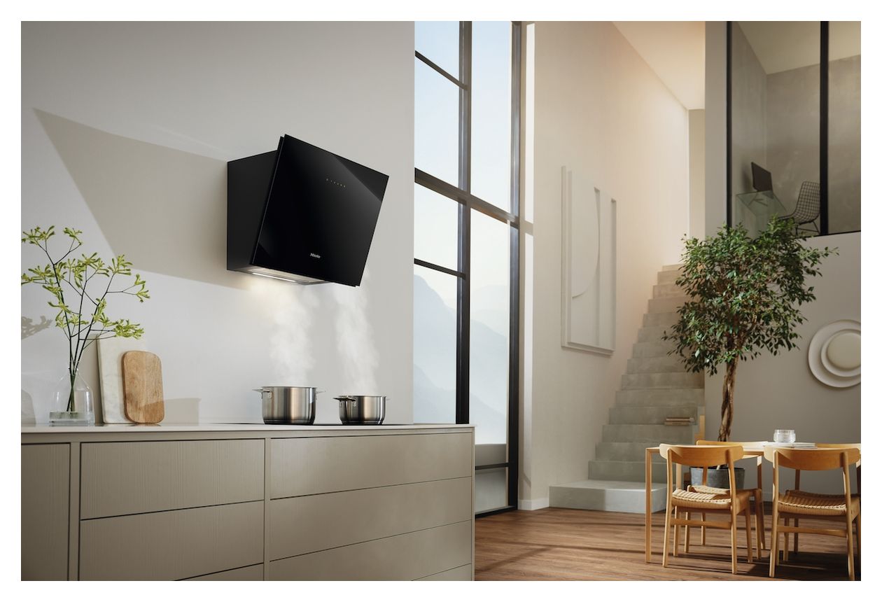 DAH2660 Escala Abluft/Umluft Dunstabzugshaube/Esse Wand 60 cm (Schwarz) 