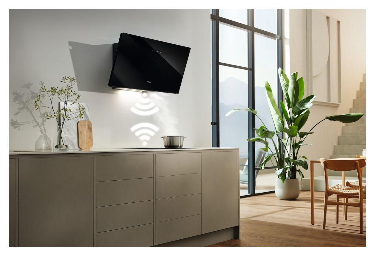DAH2960 Escala Abluft/Umluft Dunstabzugshaube/Esse Wand 90 cm (Schwarz) 