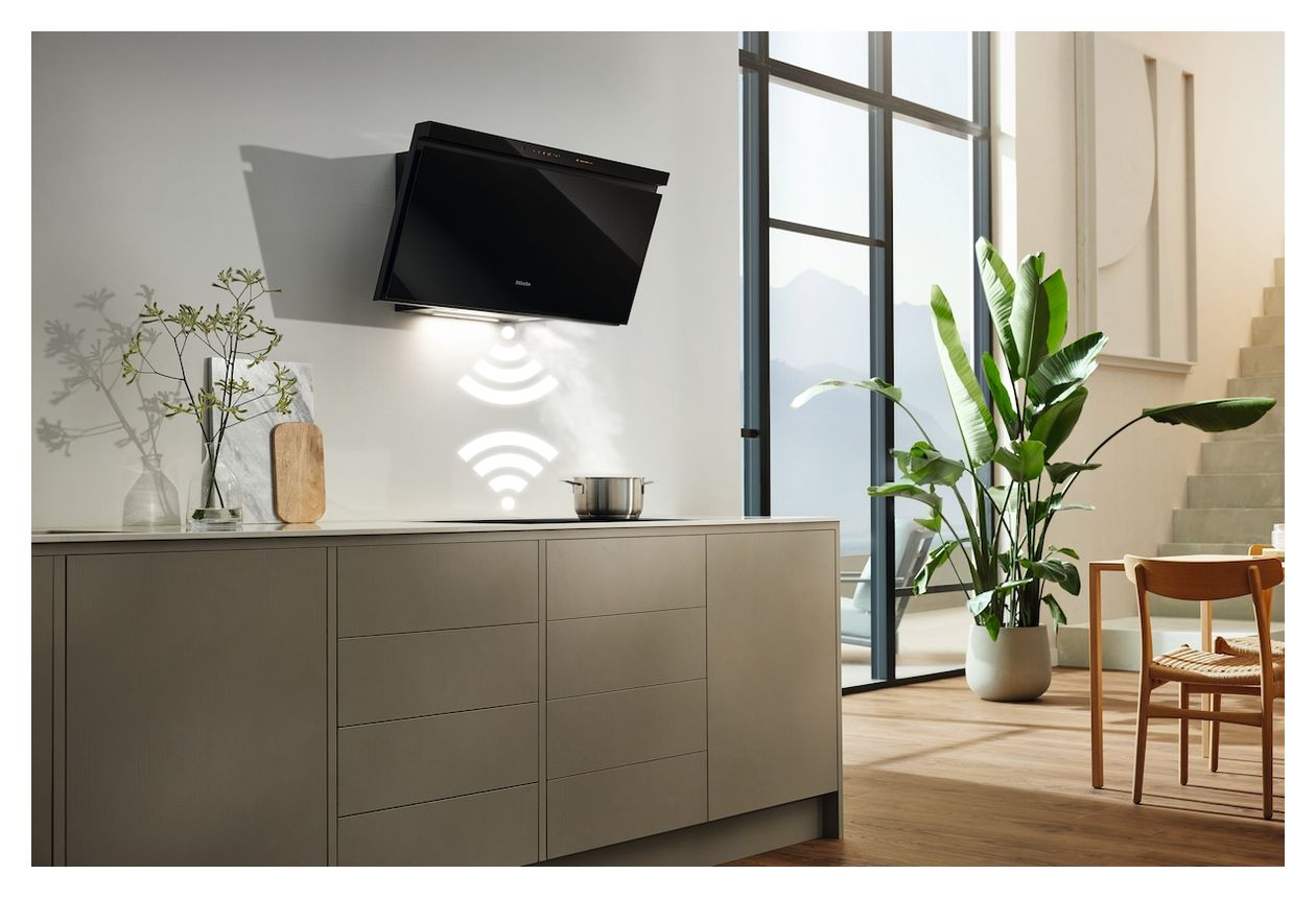 DAH4970 Sienna Abluft/Umluft Dunstabzugshaube/Esse Wand 90 cm (Schwarz) 
