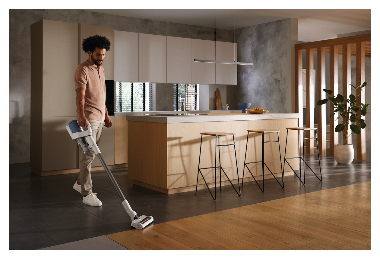 Duoflex HX1 Handstaubsauger Beutellos bis 55 min Laufzeit Hygienefilter  (Blau, Weiß) 