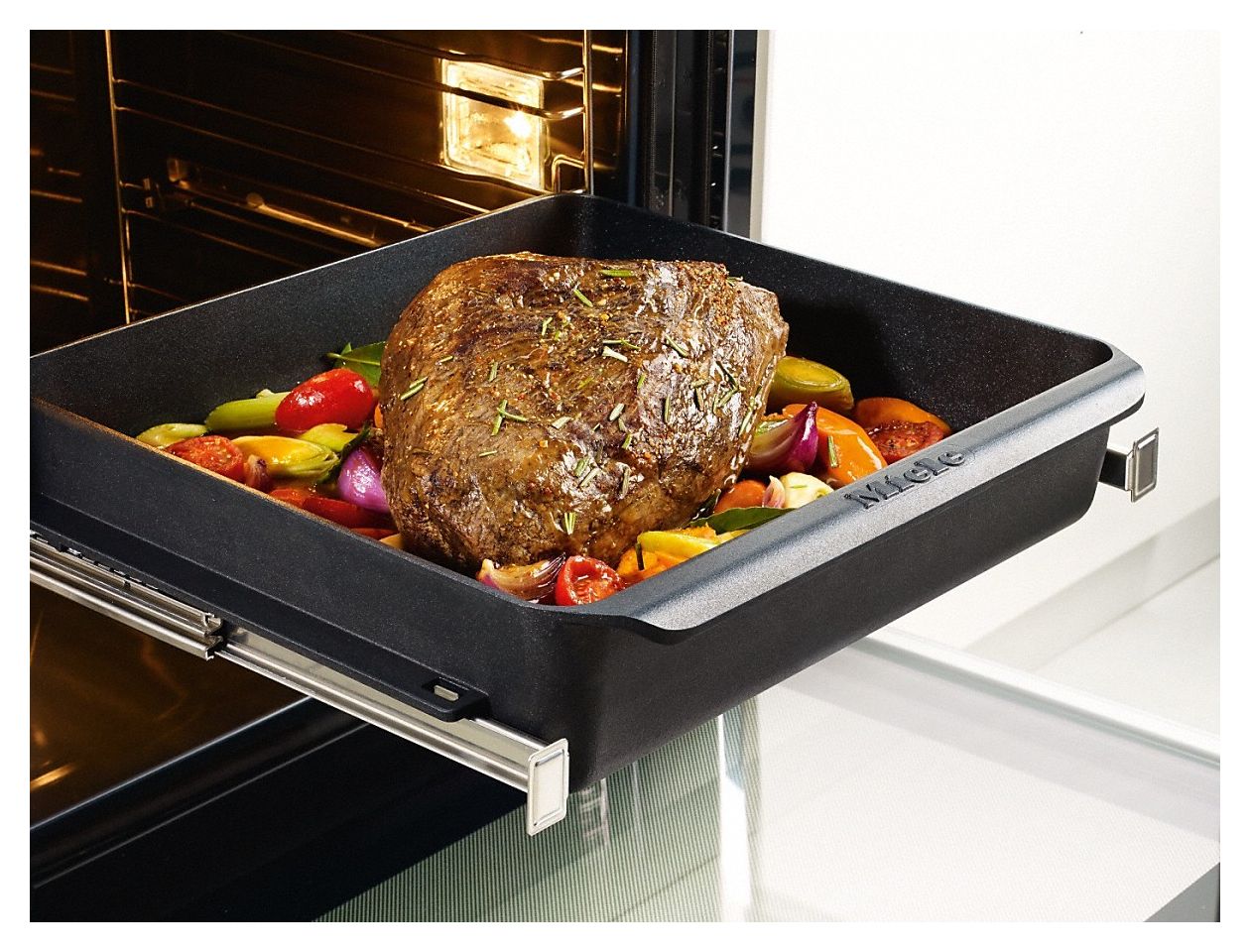 HUB 62-35 Induktionsfähiger Gourmet-Bräter  42,2 x 37,5 x 8,6 cm Antihaft-Beschichtung 
