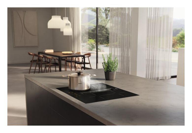 KMDA 5649 FL MattFinish 60 cm Induktionskochfeld 4 Kochzonen mit integriertem Dunstabzug 