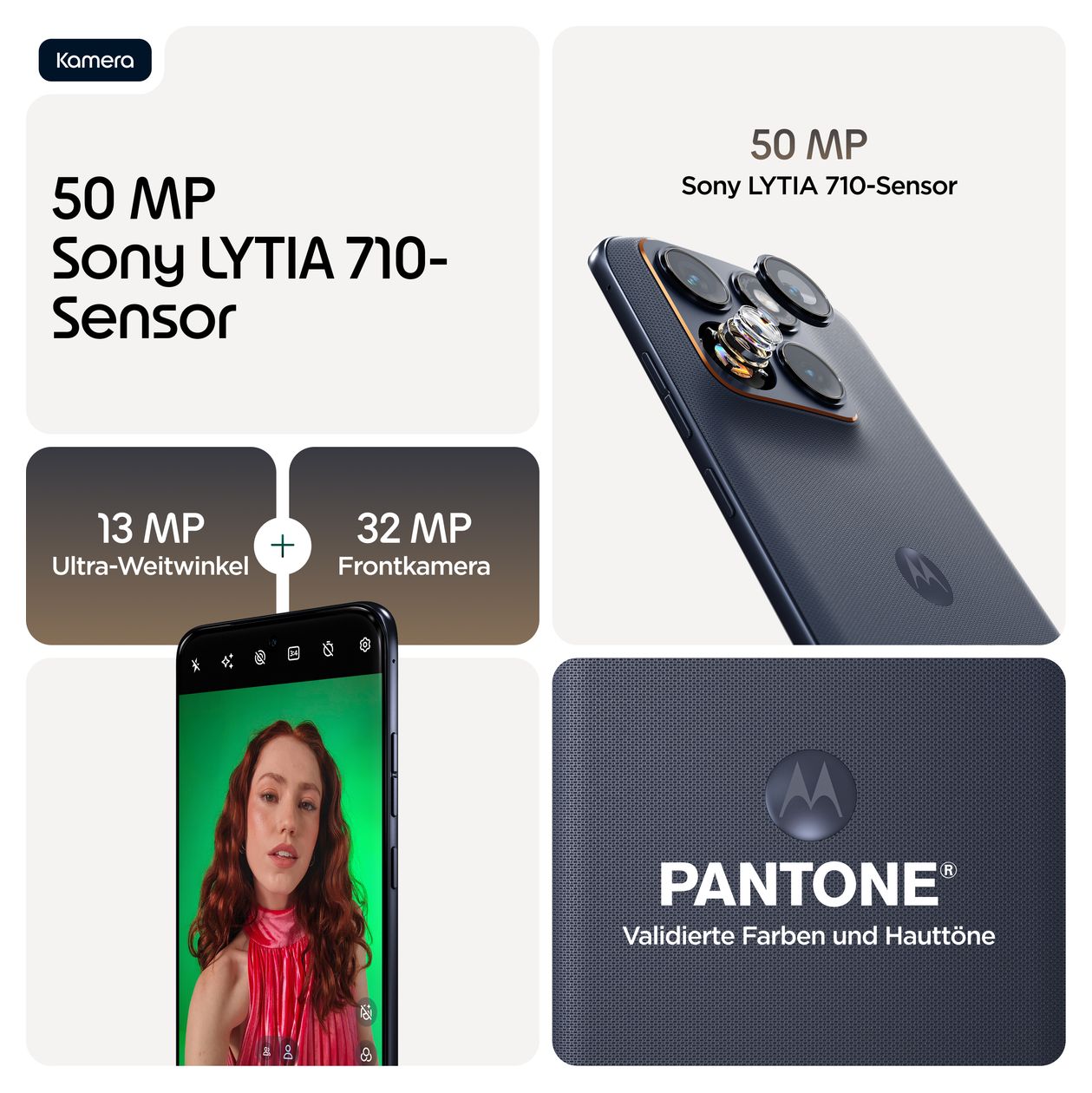 Edge 70 Fusion 256 GB 5G Smartphone 17,2 cm (6.78") 2,5 GHz Android 50 MP Dual Kamera Dual Sim WiFi 6E (PANTONE Silhouette) 