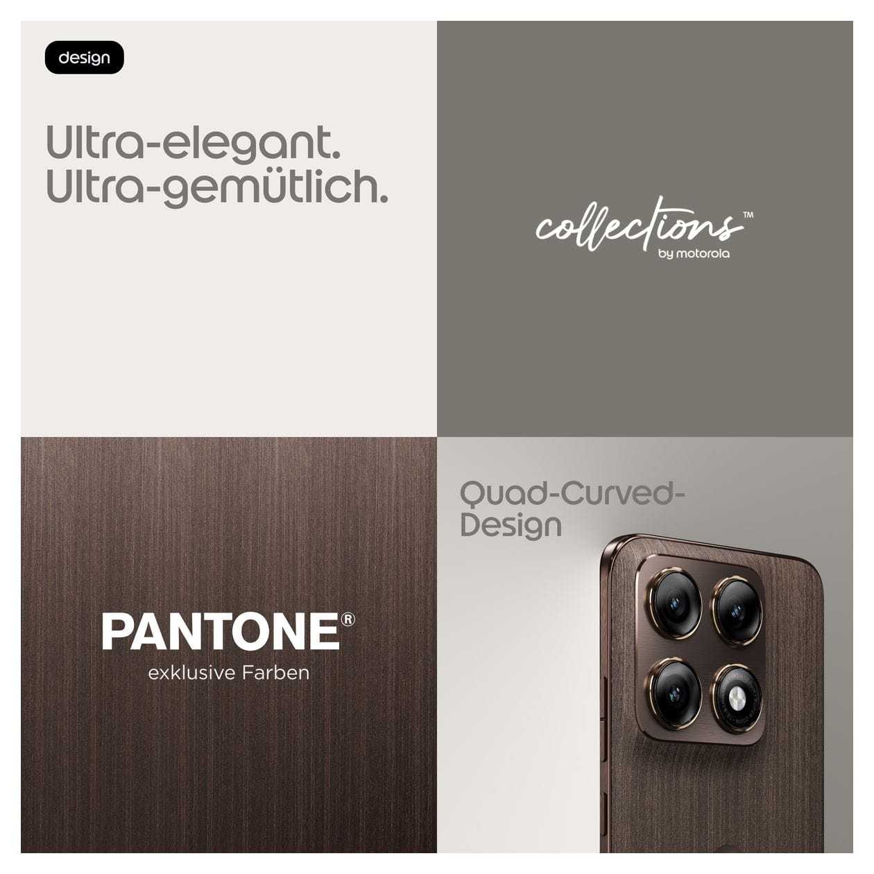 Edge 70 Pro 256 GB 5G Smartphone 17,2 cm (6.78") Android 50 MP Dreifach Kamera Dual Sim WiFi 6E (PANTONE Chicory Coffee) 