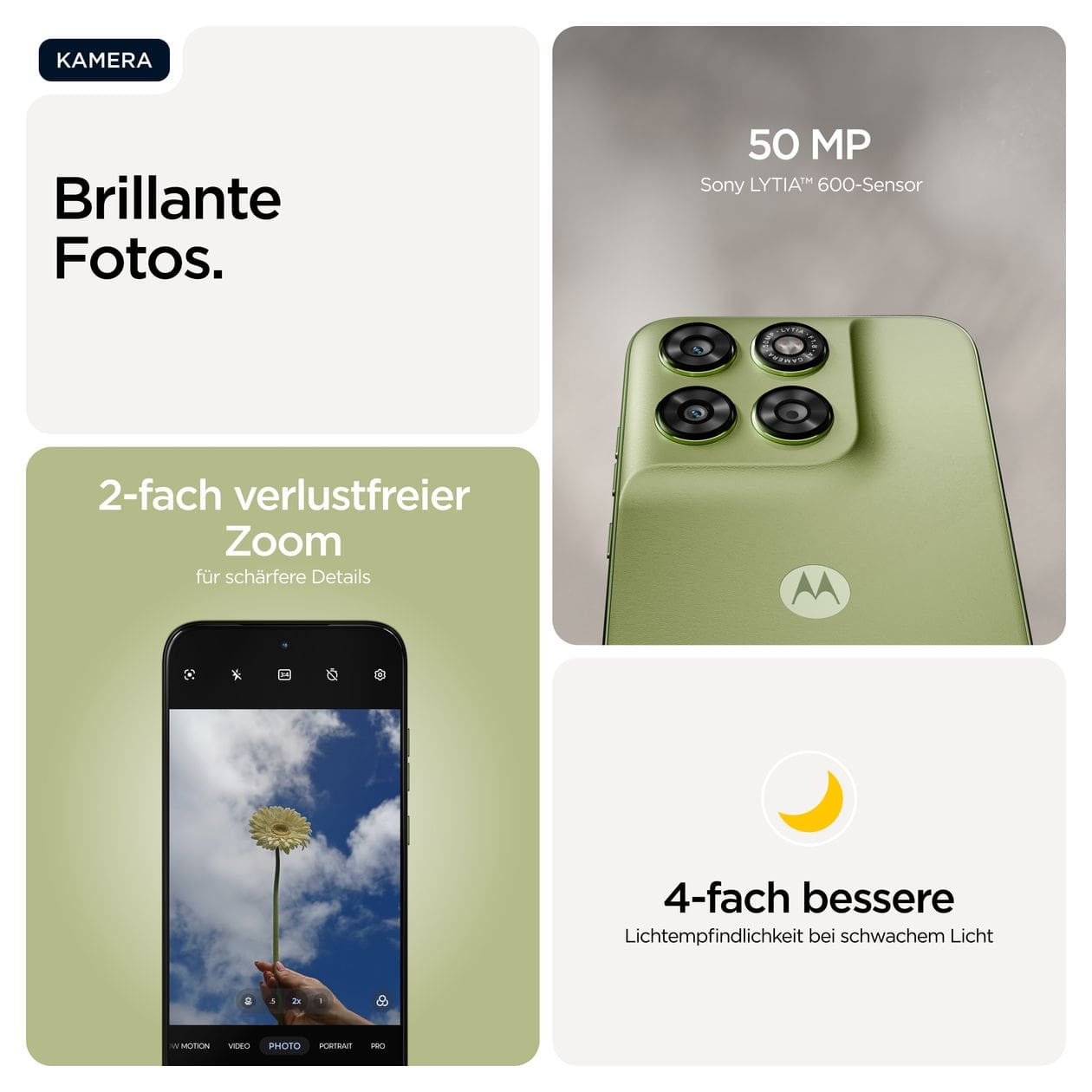 Moto g67 256 GB 5G Smartphone 17,3 cm (6.8 Zoll) 2,4 GHz Android 50 MP Dual Kamera Dual Sim WiFi 5 (PANTONE Nile) 