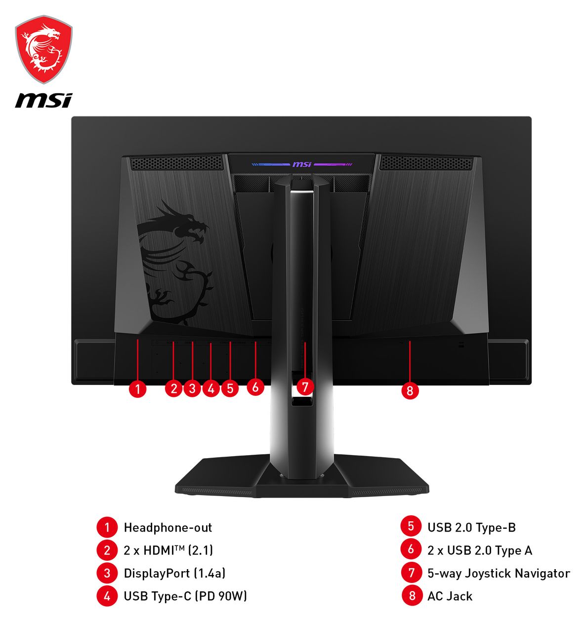 MPG 271QRXDE QD-OLED Quad HD Monitor 67,3 cm (26.5 Zoll) 16:9 1 ms 250 cd/m²  (Schwarz) 