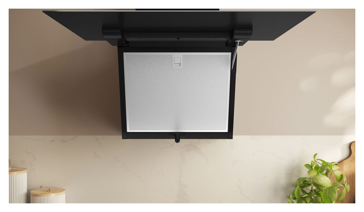 D65IFN1S0 Abluft/Umluft Dunstabzugshaube/Esse Wand 60 cm (Schwarz) 