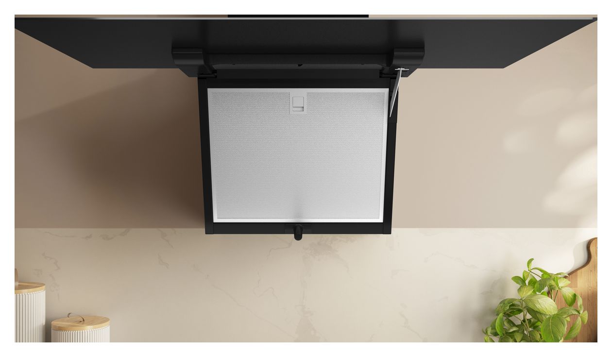 D85IFN1S0 Abluft/Umluft Dunstabzugshaube/Esse Wand 60 cm (Schwarz) 