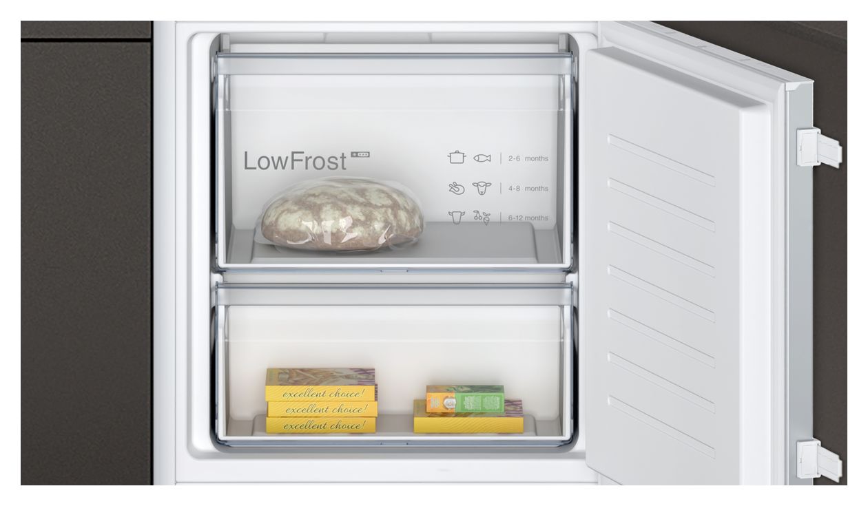 N30 KI5871SE0 Schlepptür 200 l 177,5 cm Einbaukühlschrank EEK: E 216 kWh Jahr 