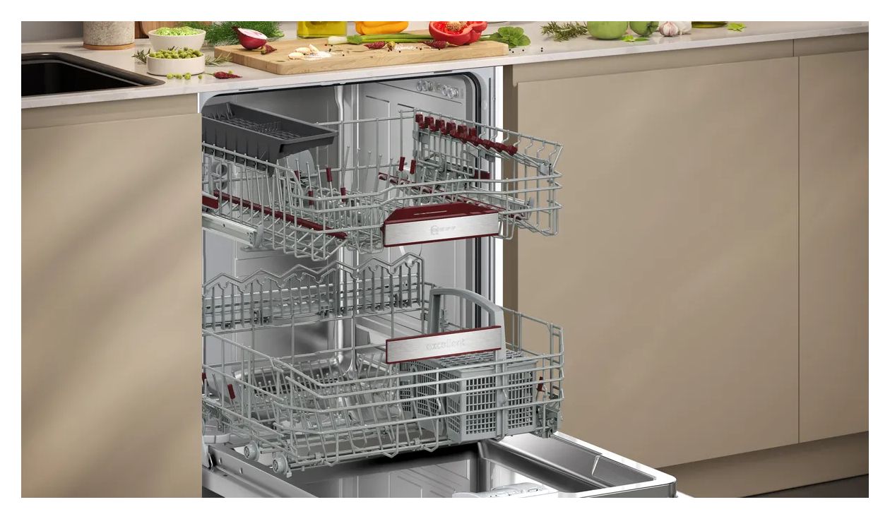 N50 S145EBS05D (S145EBS05D + Z780BI01) 60 cm Geschirrspüler teilintegriert (ohne Front) Sehr leise 13 Maßgedecke aquaStop Funktion Wärmetauscher 