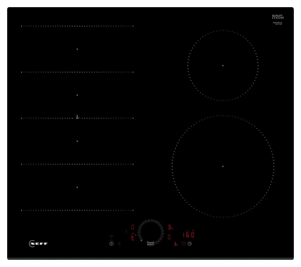 N70 T66FHE4L0 autarkes 60 cm Induktions Kochfeld/Herdplatte 4 Zone(n) 