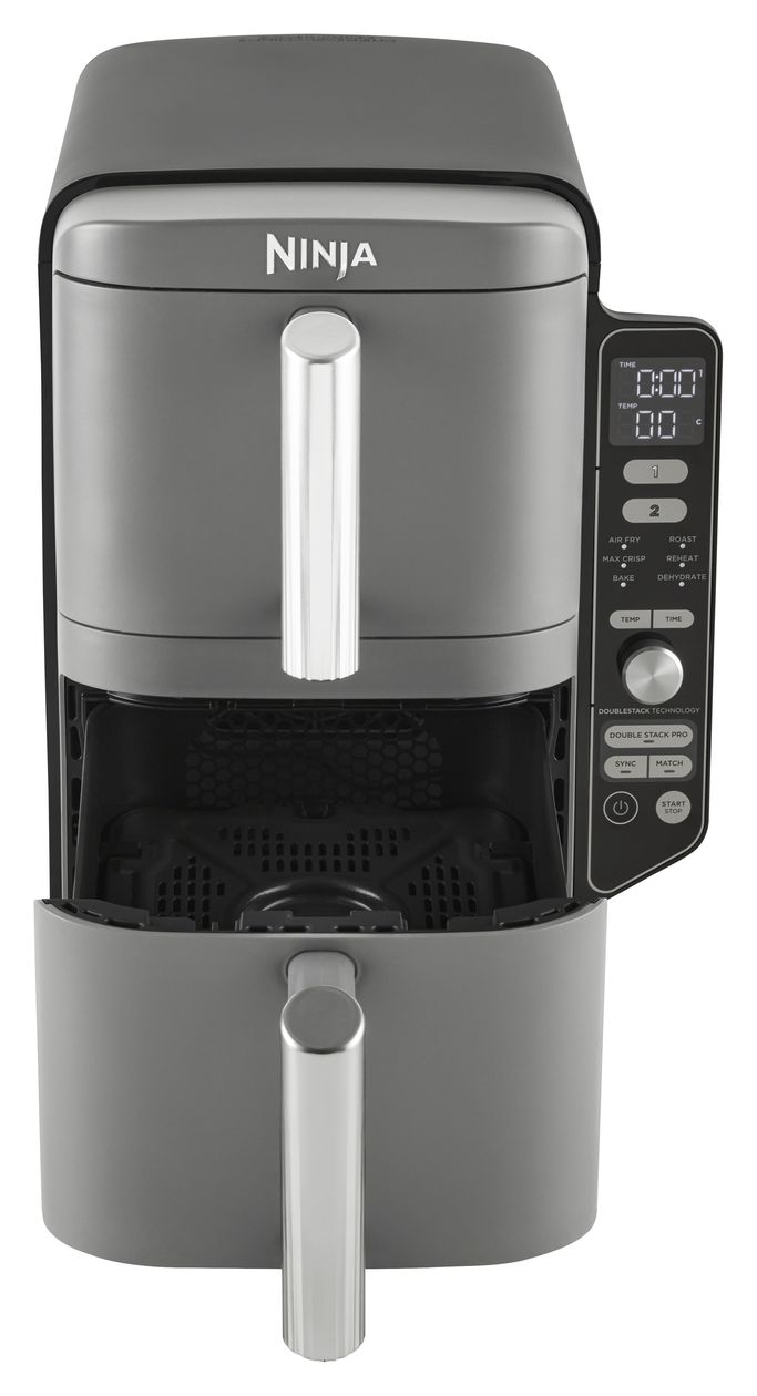 SL400EU Doppel Heißluftfritteuse 9,5 l 2470 W  (Schwarz, Grau) 