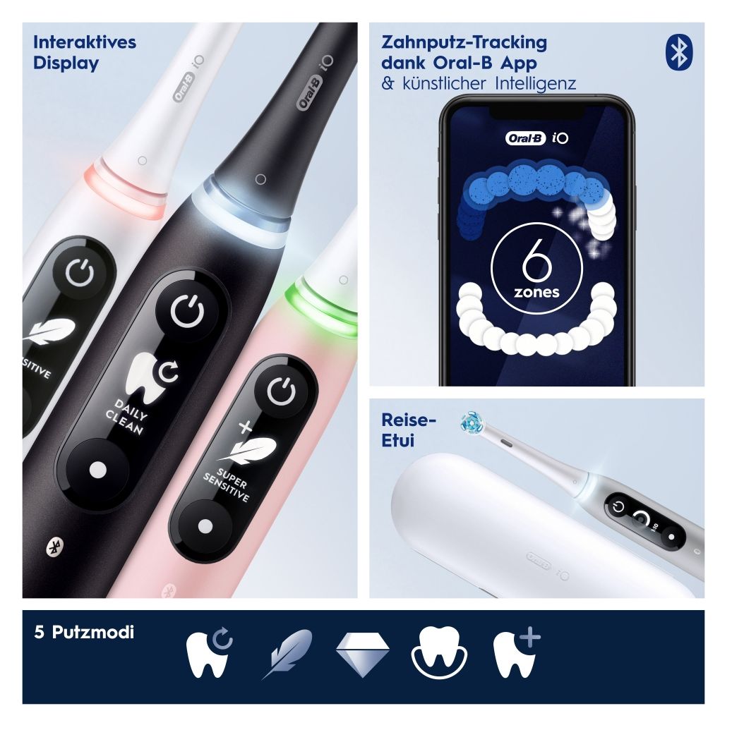 iO Series 6N Vibrierende Zahnbürste für Erwachsene  (Weiß) 