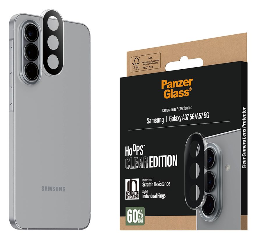 16928 Hoops Kameraschutz Klare Bildschirmschutzfolie Silikon für  Samsung Samsung - Galaxy A37 5G, Samsung - Galaxy A57 5G Kratzresistent, Schockresistent 