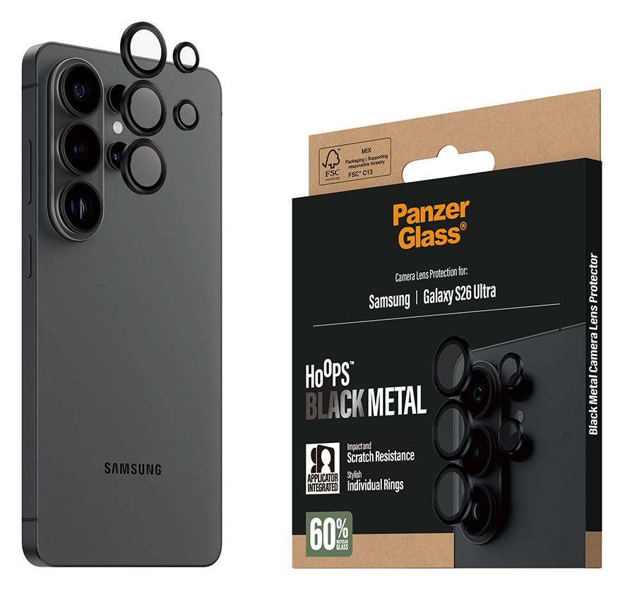 Hoops Kameraobjektivschutz Gehärtetes Glas, Silikon für Samsung Galaxy S26 Ultra 
