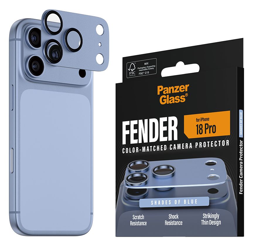 PanzerGlass® Fender Kameraschutz Shades of Blue iPhone 18 Pro 