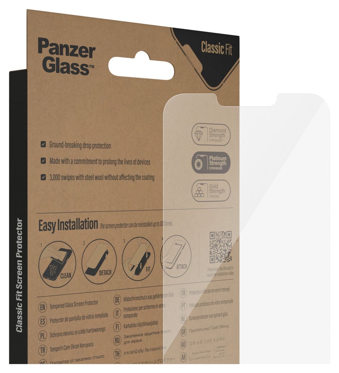 Screen Protector Klare Bildschirmschutzfolie gehärtetes Glas für Apple iPhone 14 Plus, iPhone 13 Pro Max 