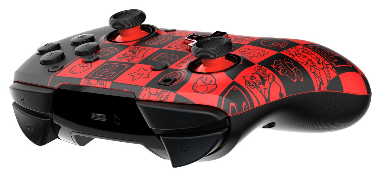 Rematch Glow Super Mario Super Icons Analog / Digital Gamepad für Nintendo Switch, Nintendo Switch OLED  (Schwarz, Grün, Rot) 